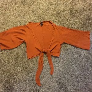 Windsor crop top. Bell sleeves